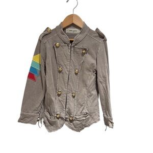 Bobo Choses - Vintage Kids Gray Jacket with fringes - size 2/3 (fits generous)